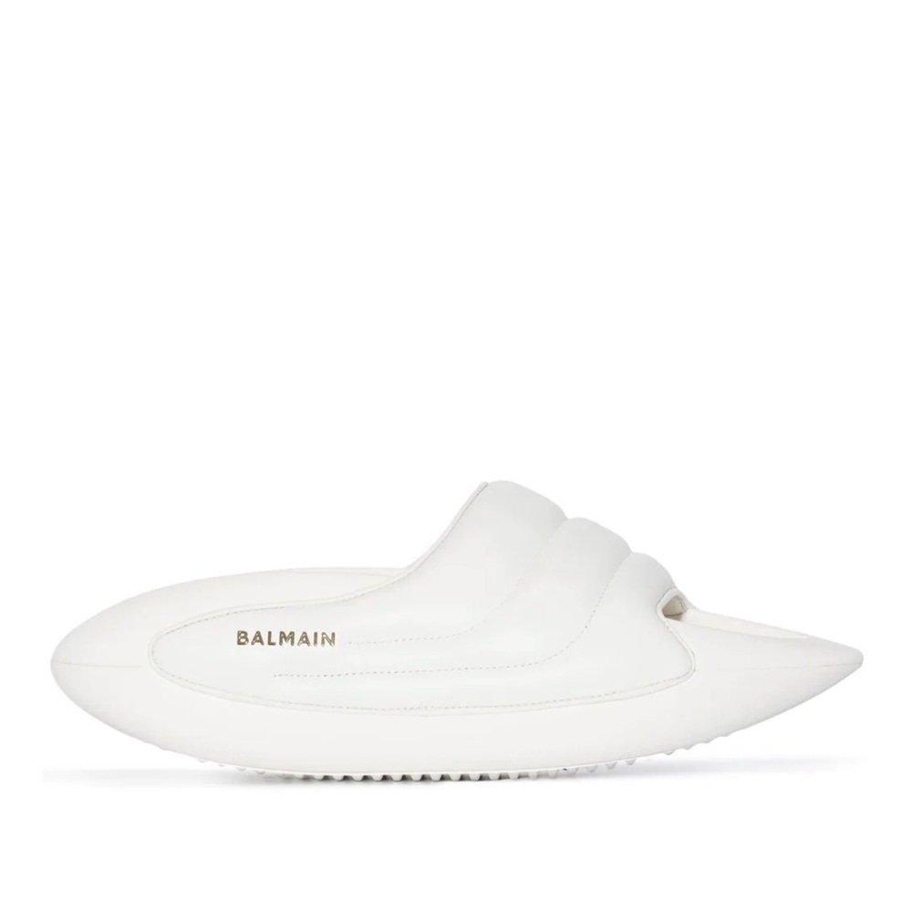 Balmain B-IT quilted leather slides